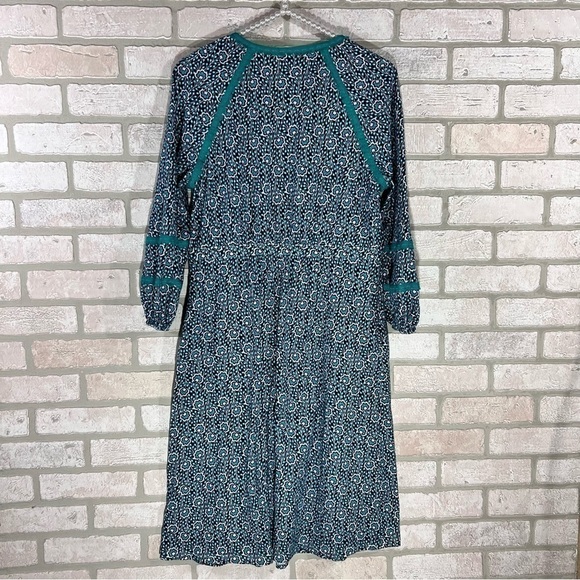 Boden Heidi Jersey Indian Ocean Fringe Dress Size 6 - Picture 8 of 12
